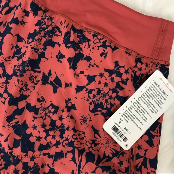 NWT lululemon Pace rival skirt tall efflorescent - Picture 4 of 8